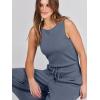 imageANRABESS Womens Jumpsuits 2025 Spring Fall Thick Casual Romper Sleeveless Wide Leg Pants One Piece Outfits Vacation ClothesGray Blue