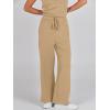 imageANRABESS Womens Jumpsuits 2025 Spring Fall Thick Casual Romper Sleeveless Wide Leg Pants One Piece Outfits Vacation ClothesKhaki