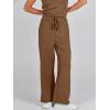 imageANRABESS Womens Jumpsuits 2025 Spring Fall Thick Casual Romper Sleeveless Wide Leg Pants One Piece Outfits Vacation ClothesLight Brown