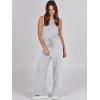 imageANRABESS Womens Jumpsuits 2025 Spring Fall Thick Casual Romper Sleeveless Wide Leg Pants One Piece Outfits Vacation ClothesLight Gray