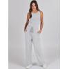 imageANRABESS Womens Jumpsuits 2025 Spring Fall Thick Casual Romper Sleeveless Wide Leg Pants One Piece Outfits Vacation ClothesLight Gray