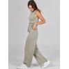 imageANRABESS Womens Jumpsuits 2025 Spring Fall Thick Casual Romper Sleeveless Wide Leg Pants One Piece Outfits Vacation ClothesLight Khaki