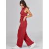 imageANRABESS Womens Jumpsuits 2025 Spring Fall Thick Casual Romper Sleeveless Wide Leg Pants One Piece Outfits Vacation ClothesRed