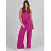 imageANRABESS Womens Jumpsuits 2025 Spring Fall Thick Casual Romper Sleeveless Wide Leg Pants One Piece Outfits Vacation ClothesRose