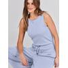 imageANRABESS Womens Jumpsuits 2025 Spring Fall Thick Casual Romper Sleeveless Wide Leg Pants One Piece Outfits Vacation ClothesSky Blue