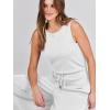imageANRABESS Womens Jumpsuits 2025 Spring Fall Thick Casual Romper Sleeveless Wide Leg Pants One Piece Outfits Vacation ClothesWhite