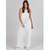 imageANRABESS Womens Jumpsuits 2025 Spring Fall Thick Casual Romper Sleeveless Wide Leg Pants One Piece Outfits Vacation ClothesWhite