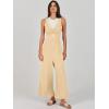imageANRABESS Womens Jumpsuits Summer Wide Leg Sleeveless V Neck Casual Dressy Linen Pants Rompers 2025 Vacation Beach OutfitsBeige
