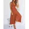 imageANRABESS Womens Jumpsuits Summer Wide Leg Sleeveless V Neck Casual Dressy Linen Pants Rompers 2025 Vacation Beach OutfitsBrick Red