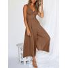 imageANRABESS Womens Jumpsuits Summer Wide Leg Sleeveless V Neck Casual Dressy Linen Pants Rompers 2025 Vacation Beach OutfitsBrown