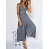 imageANRABESS Womens Jumpsuits Summer Wide Leg Sleeveless V Neck Casual Dressy Linen Pants Rompers 2025 Vacation Beach OutfitsDark Grey