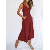 imageANRABESS Womens Jumpsuits Summer Wide Leg Sleeveless V Neck Casual Dressy Linen Pants Rompers 2025 Vacation Beach OutfitsDeep Red