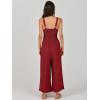 imageANRABESS Womens Jumpsuits Summer Wide Leg Sleeveless V Neck Casual Dressy Linen Pants Rompers 2025 Vacation Beach OutfitsDeep Red