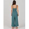 imageANRABESS Womens Jumpsuits Summer Wide Leg Sleeveless V Neck Casual Dressy Linen Pants Rompers 2025 Vacation Beach OutfitsLake Blue