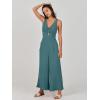 imageANRABESS Womens Jumpsuits Summer Wide Leg Sleeveless V Neck Casual Dressy Linen Pants Rompers 2025 Vacation Beach OutfitsLake Blue