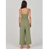 imageANRABESS Womens Jumpsuits Summer Wide Leg Sleeveless V Neck Casual Dressy Linen Pants Rompers 2025 Vacation Beach OutfitsOlive