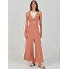 imageANRABESS Womens Jumpsuits Summer Wide Leg Sleeveless V Neck Casual Dressy Linen Pants Rompers 2025 Vacation Beach OutfitsPink