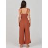 imageANRABESS Womens Jumpsuits Summer Wide Leg Sleeveless V Neck Casual Dressy Linen Pants Rompers 2025 Vacation Beach OutfitsRust