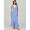 imageANRABESS Womens Jumpsuits Summer Wide Leg Sleeveless V Neck Casual Dressy Linen Pants Rompers 2025 Vacation Beach OutfitsSky Blue