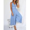imageANRABESS Womens Jumpsuits Summer Wide Leg Sleeveless V Neck Casual Dressy Linen Pants Rompers 2025 Vacation Beach OutfitsSky Blue