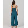 imageANRABESS Womens Jumpsuits Summer Wide Leg Sleeveless V Neck Casual Dressy Linen Pants Rompers 2025 Vacation Beach OutfitsTeal