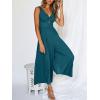 imageANRABESS Womens Jumpsuits Summer Wide Leg Sleeveless V Neck Casual Dressy Linen Pants Rompers 2025 Vacation Beach OutfitsTeal