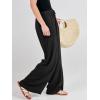 imageANRABESS Womens Linen Palazzo Pants Summer Flowy Wide Leg Drawstring Casual Trousers with Pockets Beach Vacation OutfitsBlack