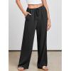 imageANRABESS Womens Linen Palazzo Pants Summer Flowy Wide Leg Drawstring Casual Trousers with Pockets Beach Vacation OutfitsBlack
