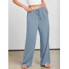 imageANRABESS Womens Linen Palazzo Pants Summer Flowy Wide Leg Drawstring Casual Trousers with Pockets Beach Vacation OutfitsBlue