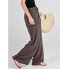 imageANRABESS Womens Linen Palazzo Pants Summer Flowy Wide Leg Drawstring Casual Trousers with Pockets Beach Vacation OutfitsCoffee