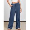 imageANRABESS Womens Linen Palazzo Pants Summer Flowy Wide Leg Drawstring Casual Trousers with Pockets Beach Vacation OutfitsDeep Blue