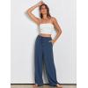 imageANRABESS Womens Linen Palazzo Pants Summer Flowy Wide Leg Drawstring Casual Trousers with Pockets Beach Vacation OutfitsDeep Blue