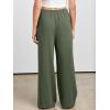imageANRABESS Womens Linen Palazzo Pants Summer Flowy Wide Leg Drawstring Casual Trousers with Pockets Beach Vacation OutfitsGreen