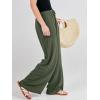 imageANRABESS Womens Linen Palazzo Pants Summer Flowy Wide Leg Drawstring Casual Trousers with Pockets Beach Vacation OutfitsGreen