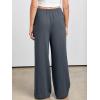 imageANRABESS Womens Linen Palazzo Pants Summer Flowy Wide Leg Drawstring Casual Trousers with Pockets Beach Vacation OutfitsGrey
