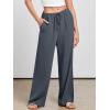 imageANRABESS Womens Linen Palazzo Pants Summer Flowy Wide Leg Drawstring Casual Trousers with Pockets Beach Vacation OutfitsGrey