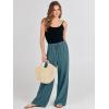 imageANRABESS Womens Linen Palazzo Pants Summer Flowy Wide Leg Drawstring Casual Trousers with Pockets Beach Vacation OutfitsLake