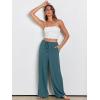 imageANRABESS Womens Linen Palazzo Pants Summer Flowy Wide Leg Drawstring Casual Trousers with Pockets Beach Vacation OutfitsLake