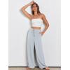imageANRABESS Womens Linen Palazzo Pants Summer Flowy Wide Leg Drawstring Casual Trousers with Pockets Beach Vacation OutfitsLight Blue