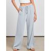 imageANRABESS Womens Linen Palazzo Pants Summer Flowy Wide Leg Drawstring Casual Trousers with Pockets Beach Vacation OutfitsLight Blue