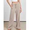 imageANRABESS Womens Linen Palazzo Pants Summer Flowy Wide Leg Drawstring Casual Trousers with Pockets Beach Vacation OutfitsLight Khaki