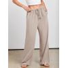imageANRABESS Womens Linen Palazzo Pants Summer Flowy Wide Leg Drawstring Casual Trousers with Pockets Beach Vacation OutfitsLight Khaki