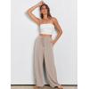 imageANRABESS Womens Linen Palazzo Pants Summer Flowy Wide Leg Drawstring Casual Trousers with Pockets Beach Vacation OutfitsLight Khaki