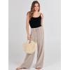 imageANRABESS Womens Linen Palazzo Pants Summer Flowy Wide Leg Drawstring Casual Trousers with Pockets Beach Vacation OutfitsLight Khaki
