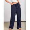 imageANRABESS Womens Linen Palazzo Pants Summer Flowy Wide Leg Drawstring Casual Trousers with Pockets Beach Vacation OutfitsNavy Blue