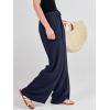 imageANRABESS Womens Linen Palazzo Pants Summer Flowy Wide Leg Drawstring Casual Trousers with Pockets Beach Vacation OutfitsNavy Blue
