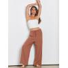 imageANRABESS Womens Linen Palazzo Pants Summer Flowy Wide Leg Drawstring Casual Trousers with Pockets Beach Vacation OutfitsRust
