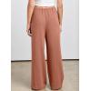 imageANRABESS Womens Linen Palazzo Pants Summer Flowy Wide Leg Drawstring Casual Trousers with Pockets Beach Vacation OutfitsRust