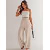 imageANRABESS Womens Linen Pants 2025 Summer Casual Loose Wide Leg Palazzo Pants High Waist Flowy Beach Trousers Work OutfitsApricot