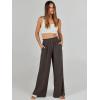 imageANRABESS Womens Linen Pants 2025 Summer Casual Loose Wide Leg Palazzo Pants High Waist Flowy Beach Trousers Work OutfitsCoffee